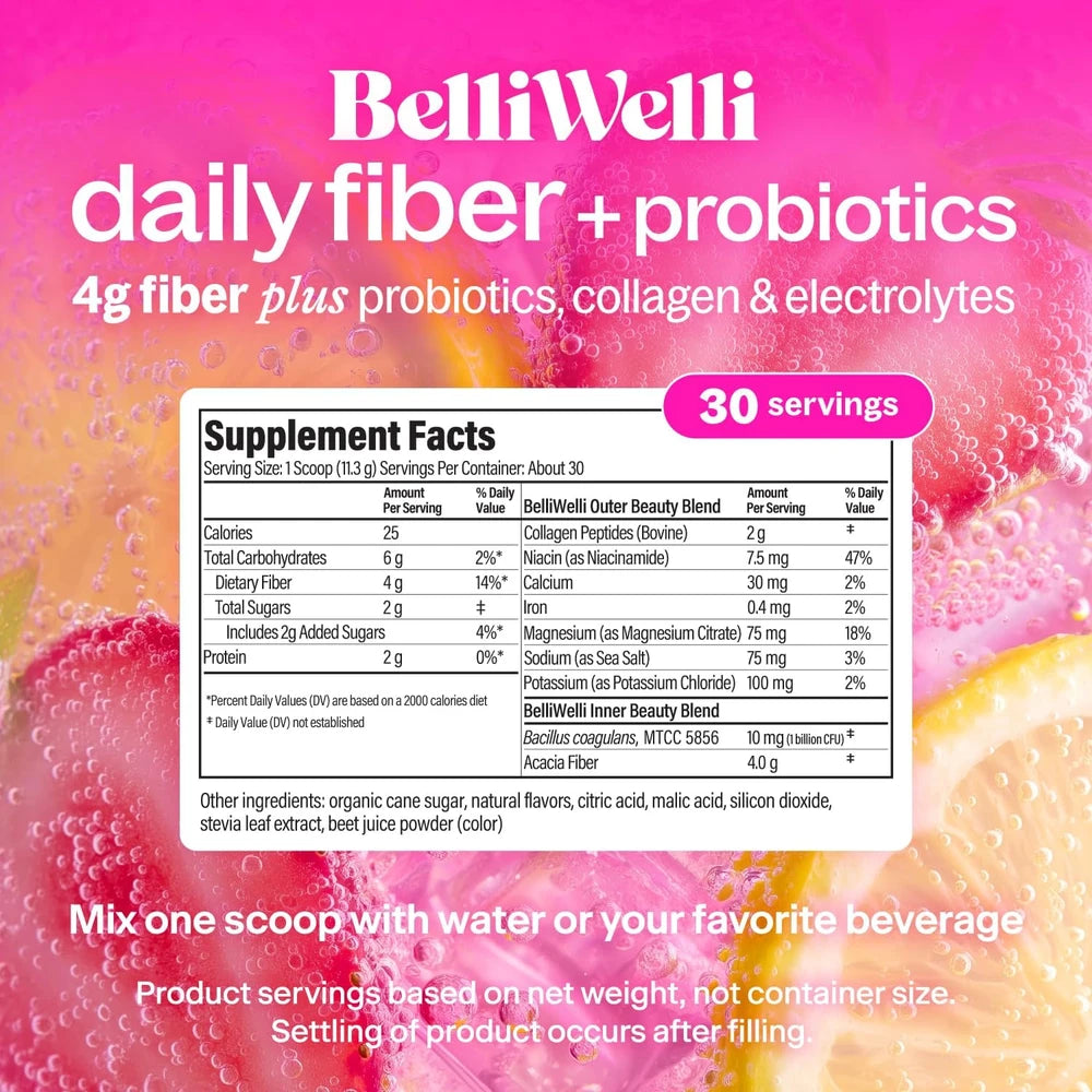 BelliWelli Organic Acacia Fiber Supplement