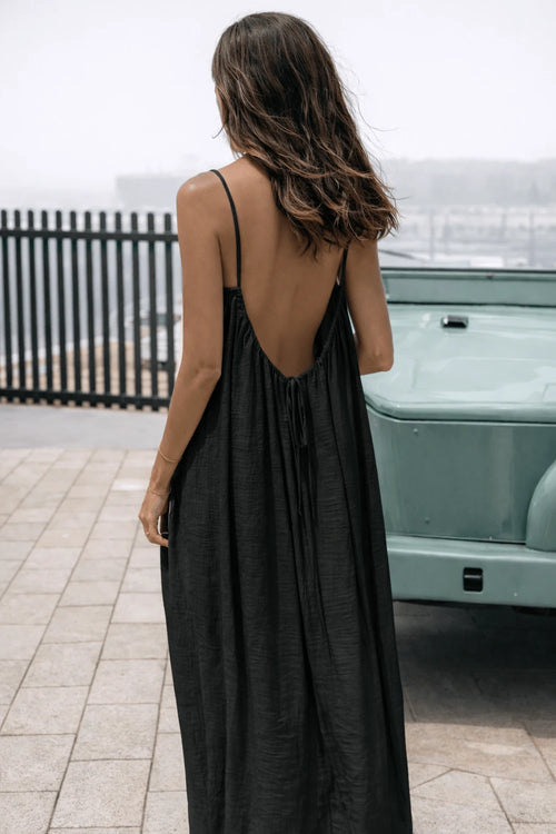 Adjustable Backless Maxi Dress