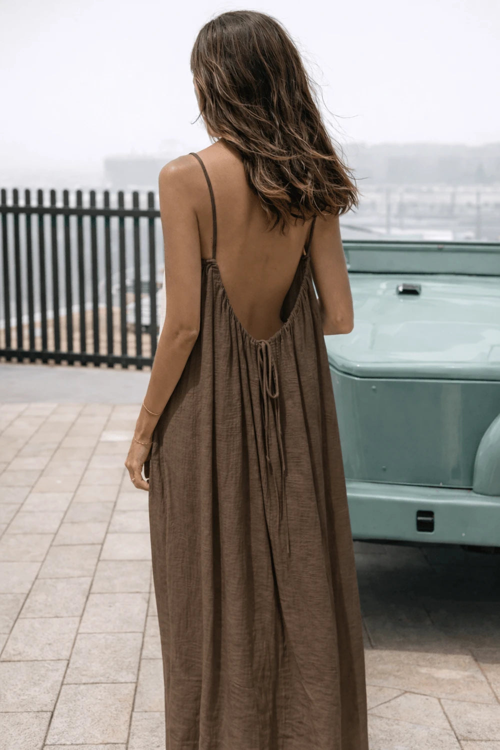 Adjustable Backless Maxi Dress